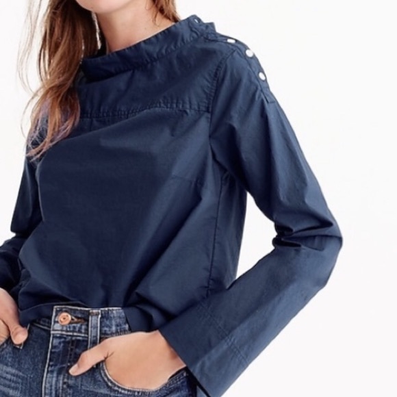 J. Crew Tops - J Crew funnel neck blouse